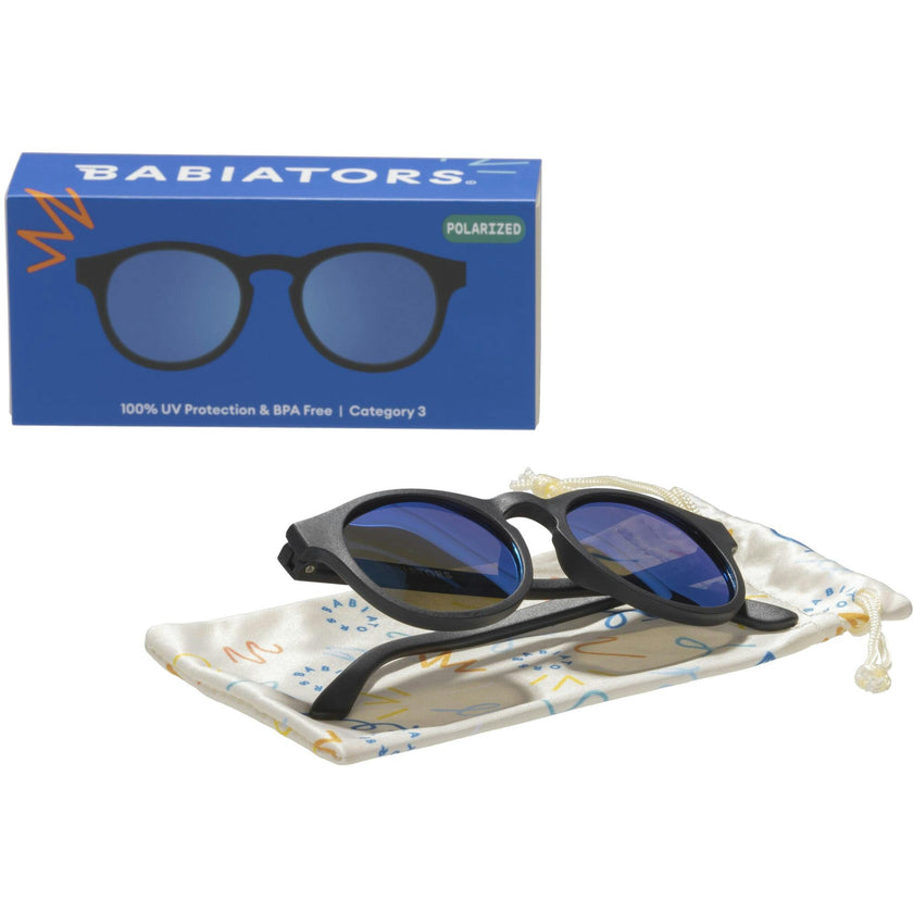 Polarized Keyhole Sunglasses: Jet Black