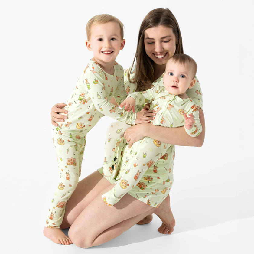 Capybara Boba Bamboo Convertible Footie