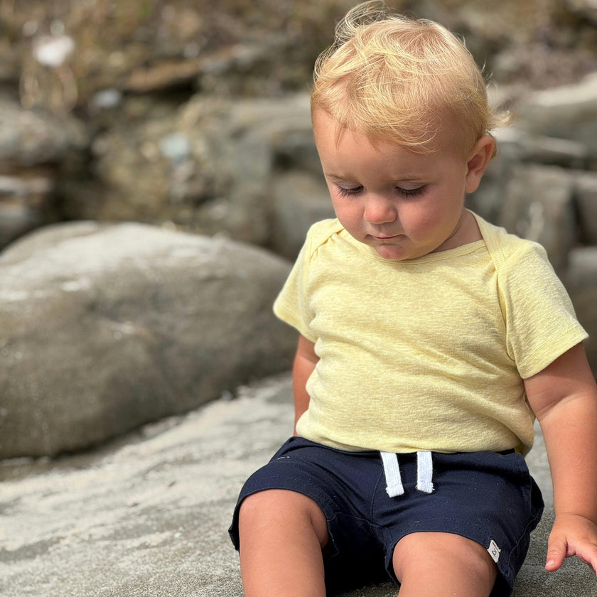HUGO Navy Twill Boys Shorts