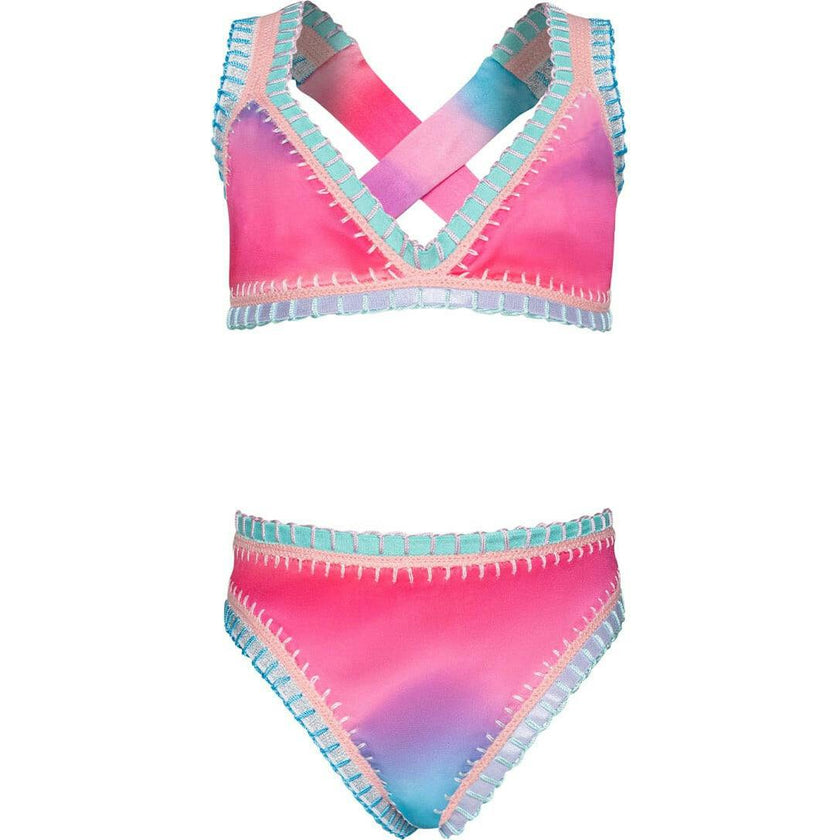 Dream Rainbow Embroidered Bikini, Multi