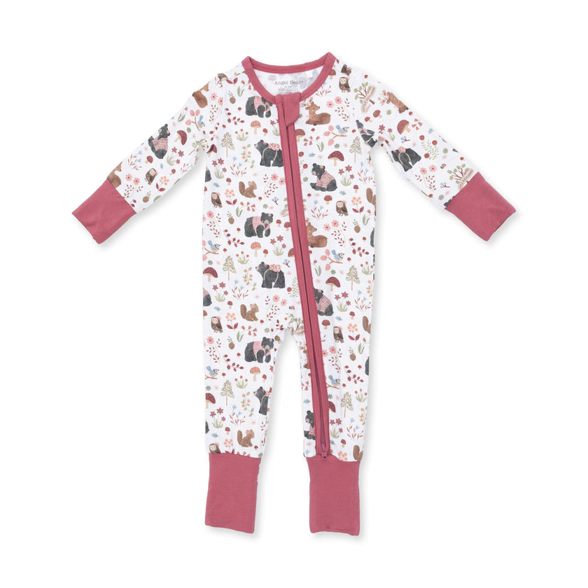 Southern Woodland Animals Pink - Convertible Romper