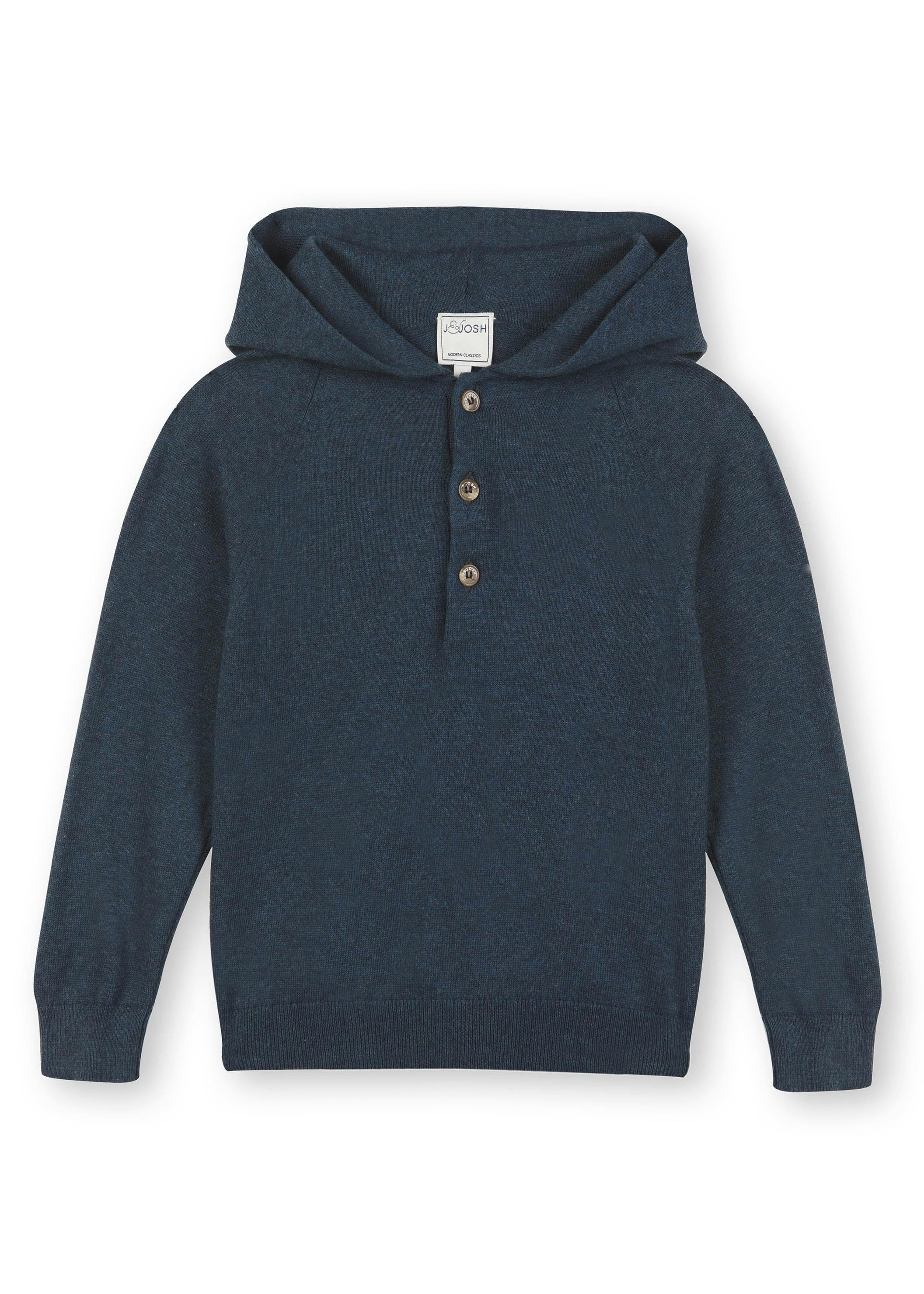 Dark Denim Cotton Hoodie