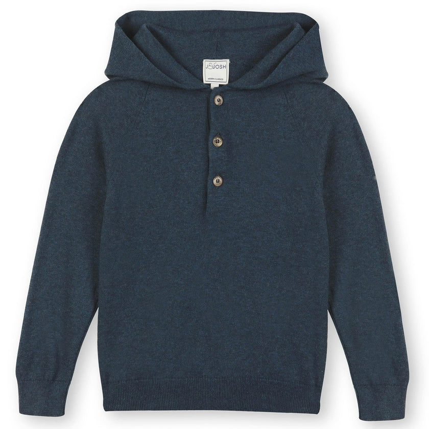 Dark Denim Cotton Hoodie