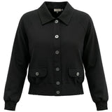 Cropped Cotton Bomber Jacket