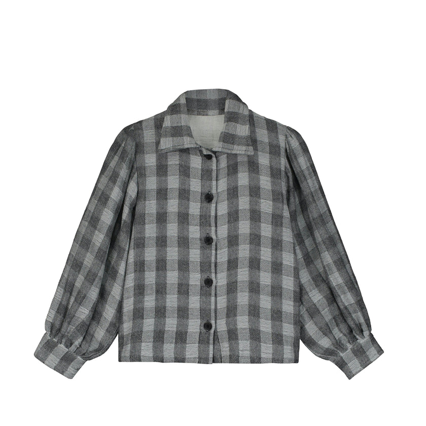 Check Bow Blouse