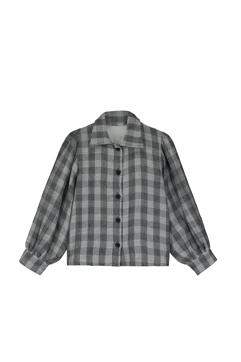 Check Bow Blouse