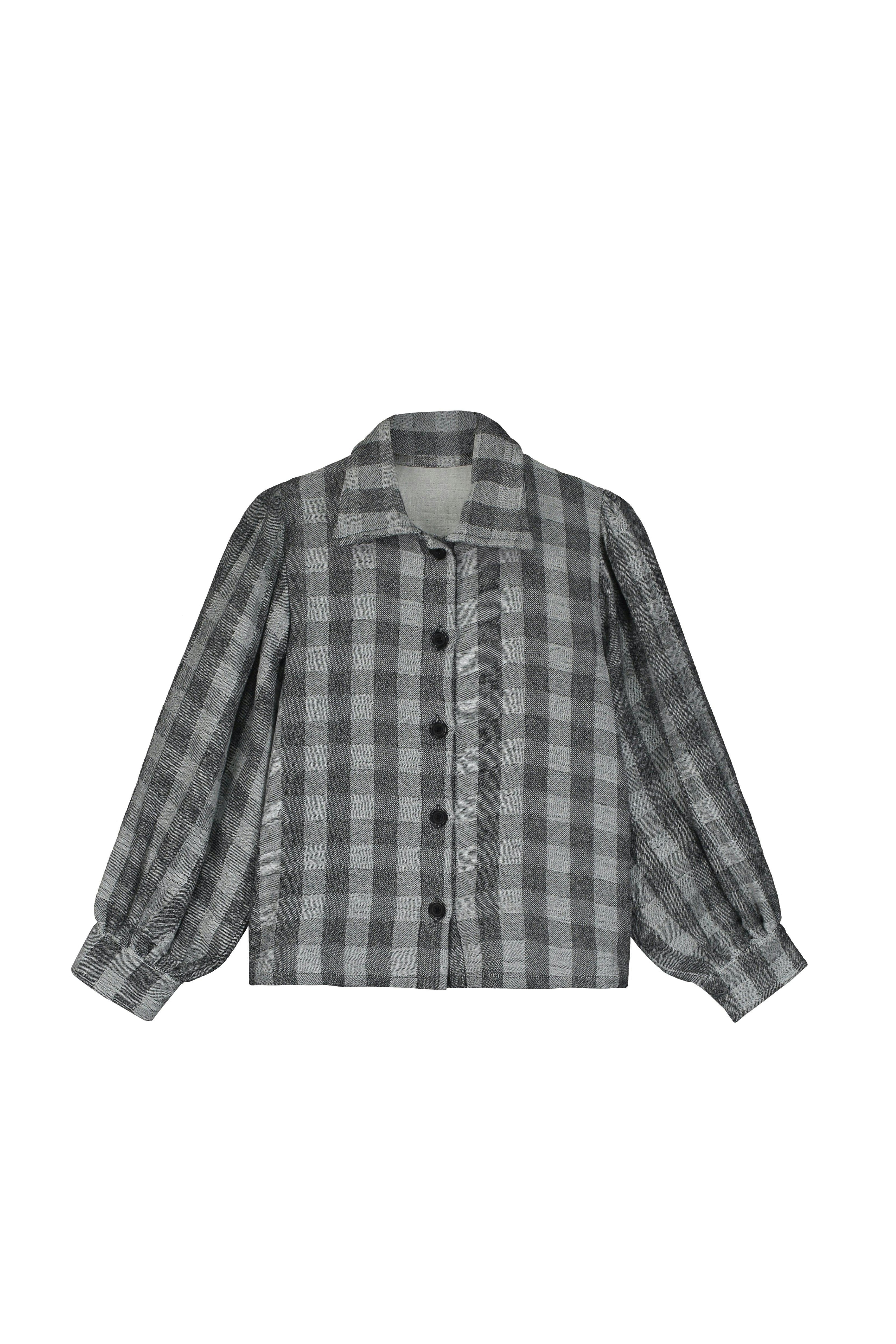 Check Bow Blouse