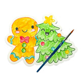Playful Painters Easy Watercolor Painting Kit - Merry & Bright - 12 Cards 12 Palettes 1 Paintbrush