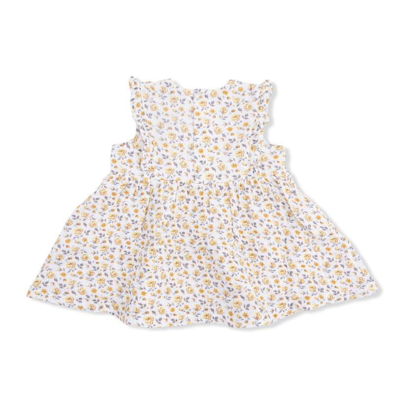 Yellow Country Roses - Ruffle Dress and Bloomer