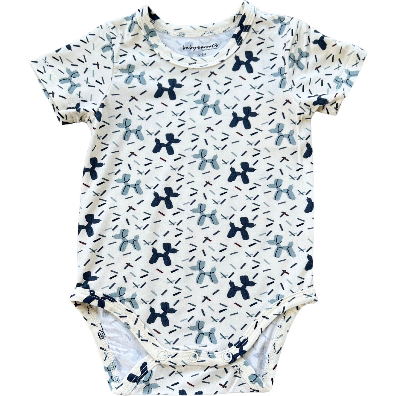Baby Short Sleeve Bodysuit Balloon Dogs