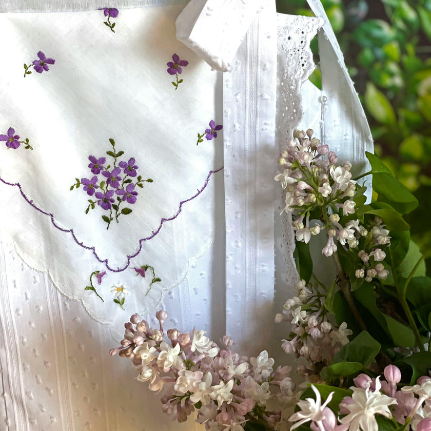 6y Drop-Waist Handkerchief Dress - Dancing Purple Violets