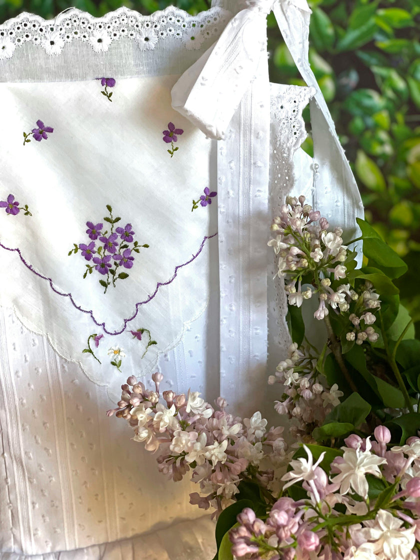 6y Drop-Waist Handkerchief Dress - Dancing Purple Violets