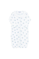 Blue Heart Print Converter Gown