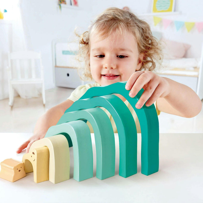 Hape: Arctic Polar Stacking Blocks - Wooden Nesting Toy