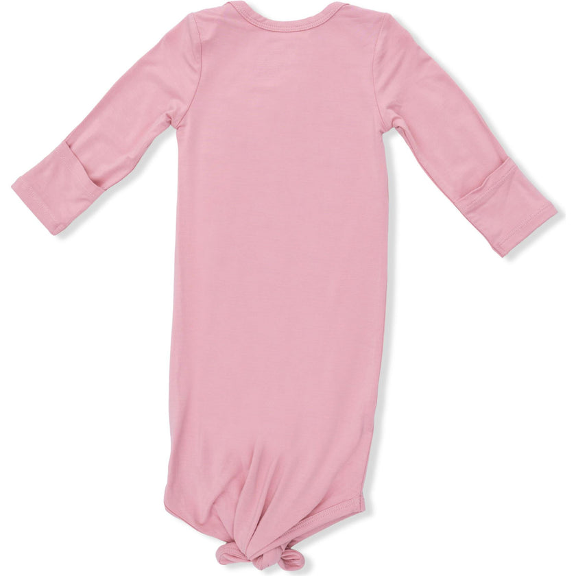Solid Rose Elegance - Knotted Gown and Headband
