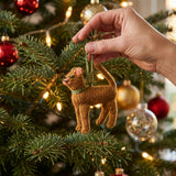 Abyssinian Cat Hand Knit Christmas Ornament