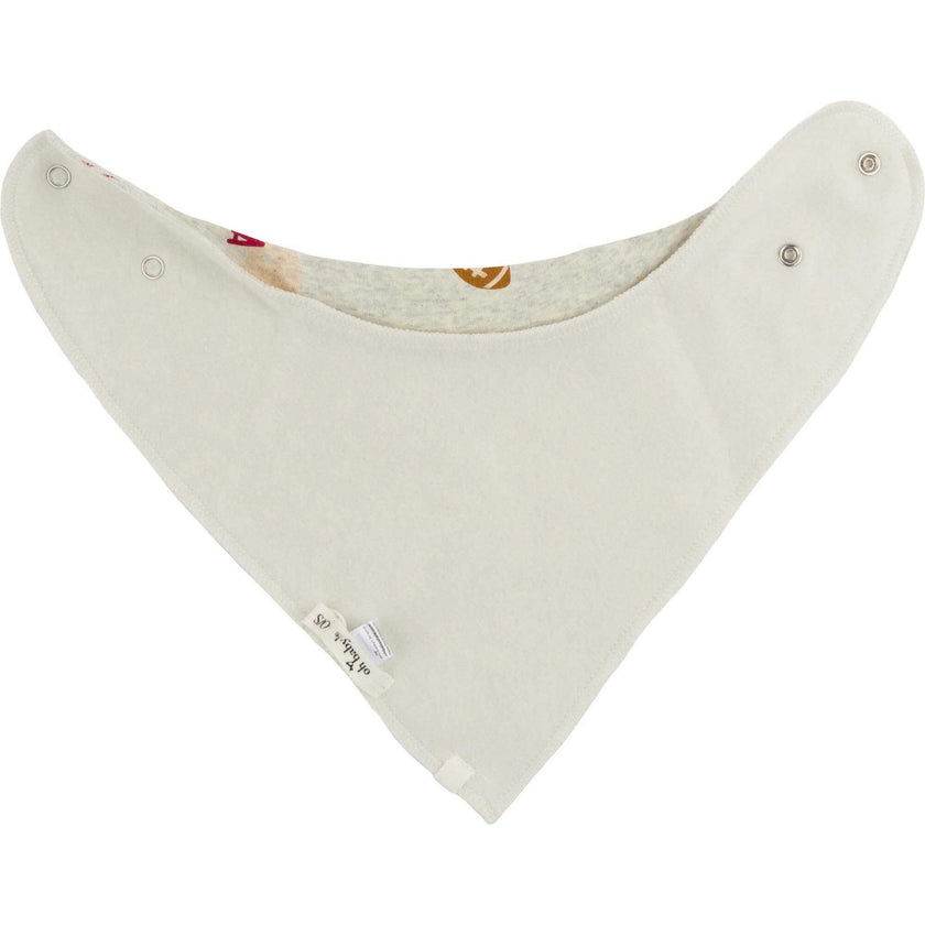 Football Print Baby Rib Bandana Bib