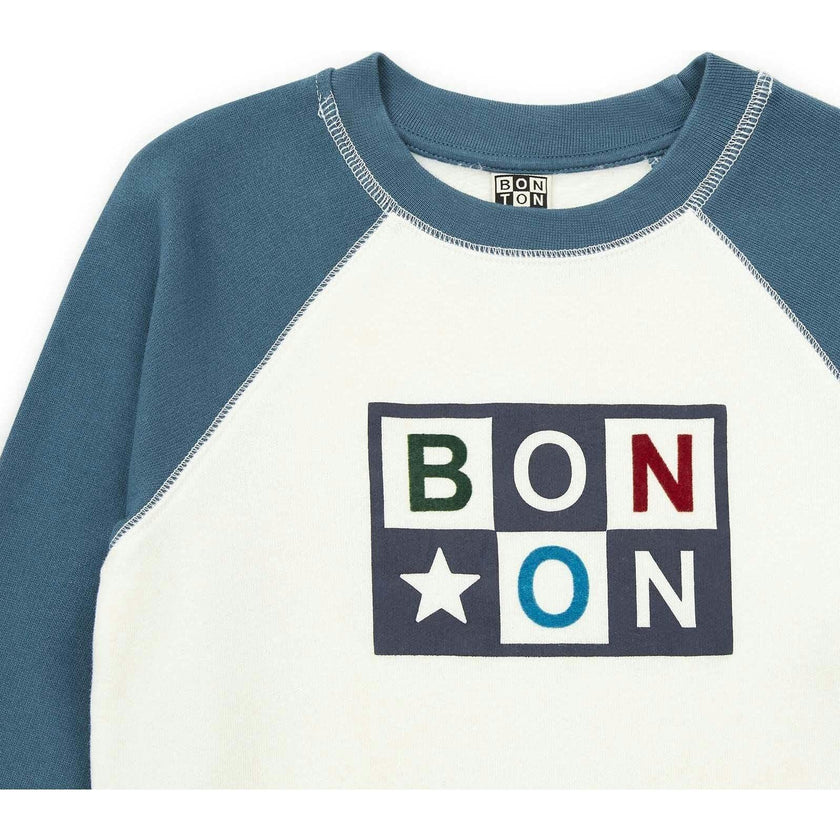 BONTON Logo Baseball Ringer Sweatshirt