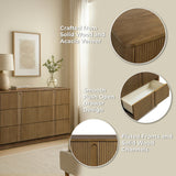 Potomac Push to Open Wooden 6 Drawer Dresser with Recessed Channel Accent Storage
