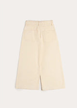 Soft Cotton Wide Leg Trousers in Cream (2-12yrs)