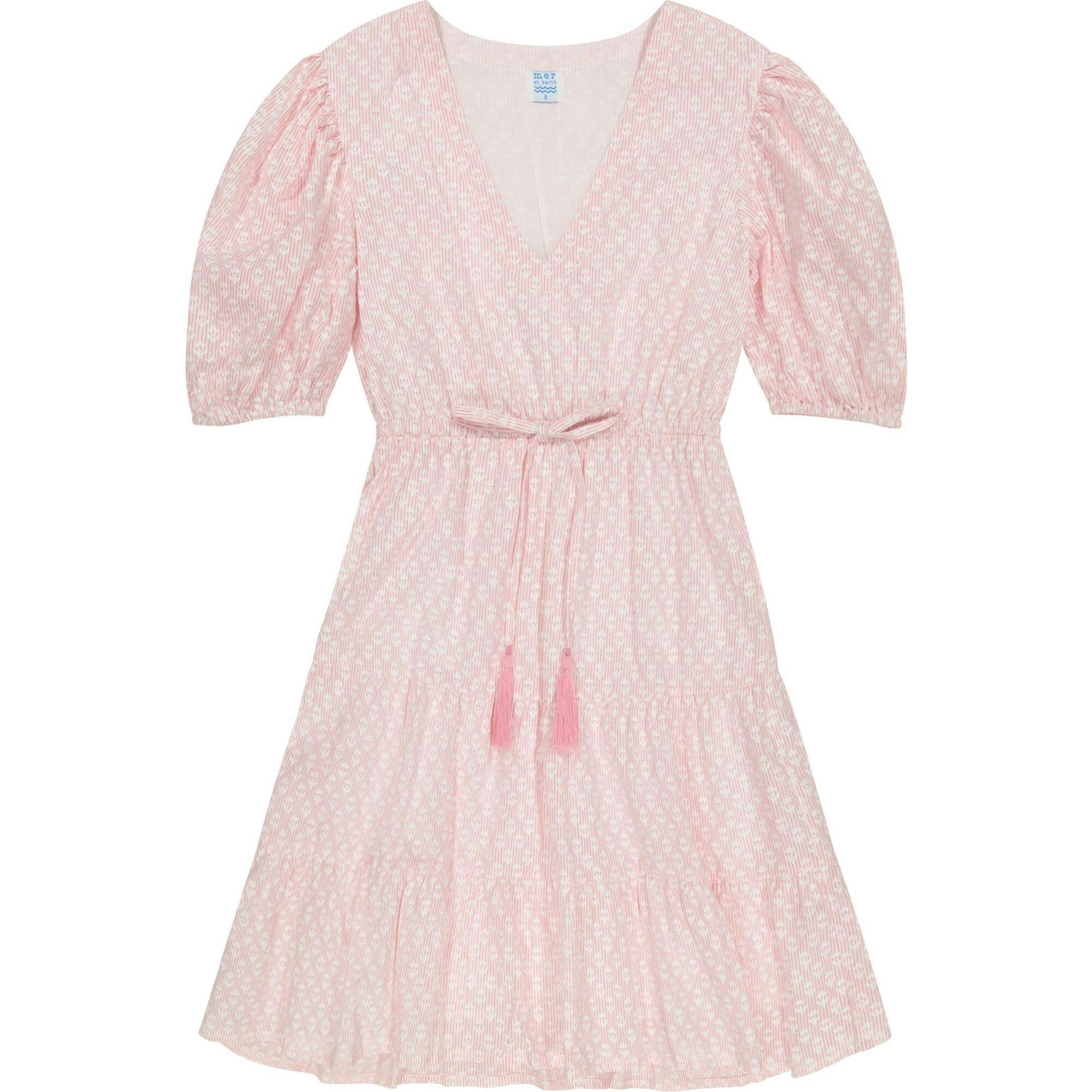 Florence Women's Mini Dress Rose Stripe, Pink