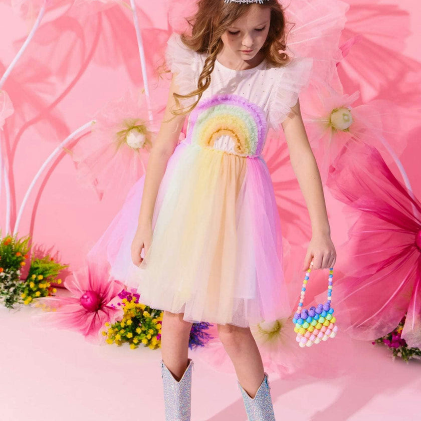 Crystal Rainbow Tulle Dress