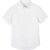 Organic Short Sleeve Seersucker Shirt, White