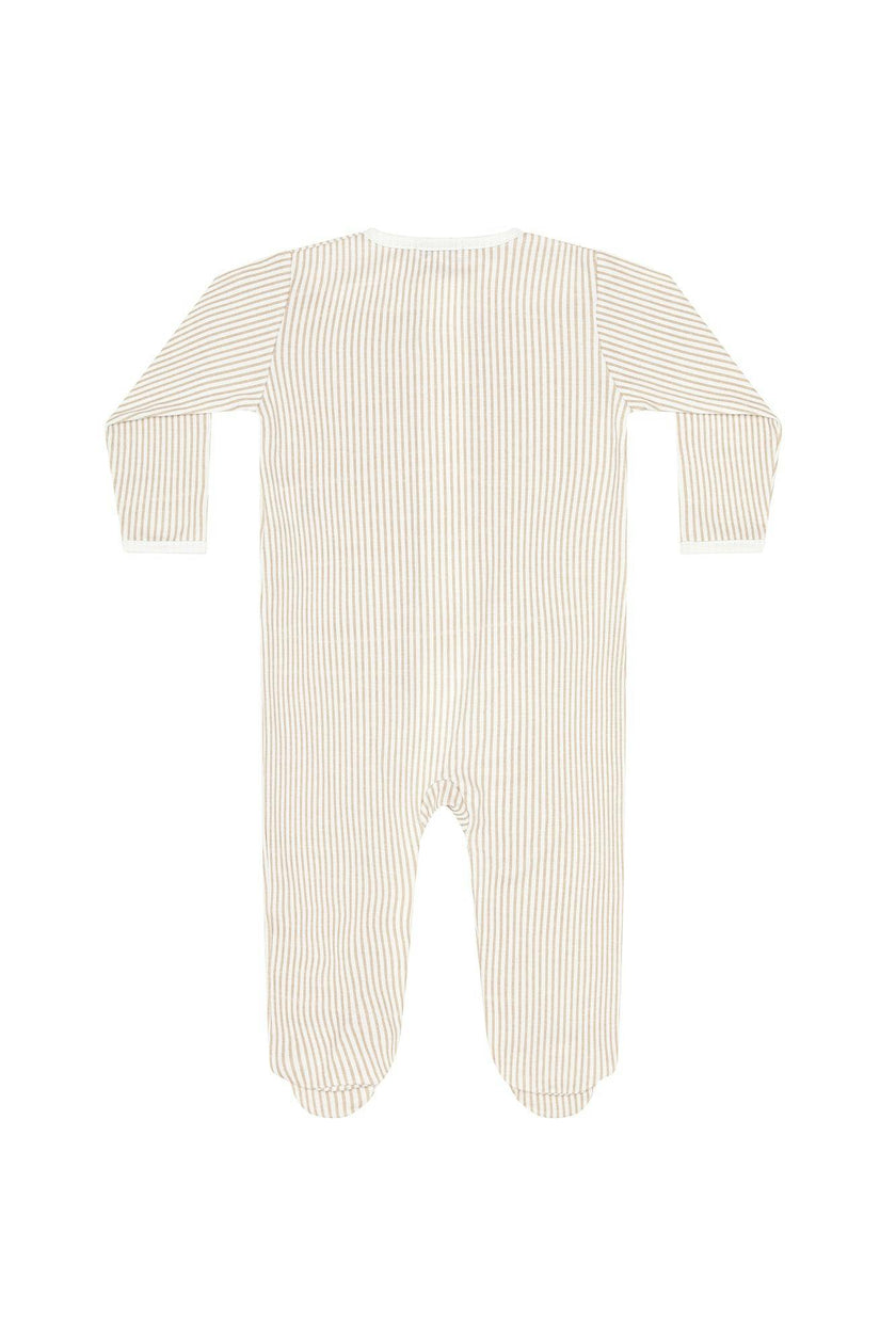 Camel Classic Stripes Zipper Footie