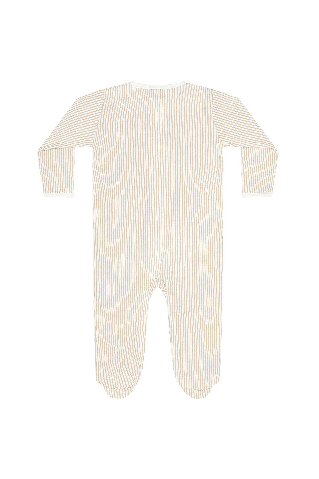 Camel Classic Stripes Zipper Footie