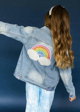 Rainbow Pearl Denim Jacket