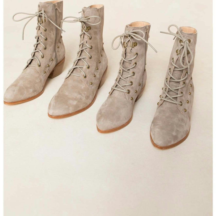 Darcy Lace Up Studded Boot
