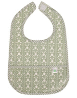 The Wipe It Bib in Sage Floral