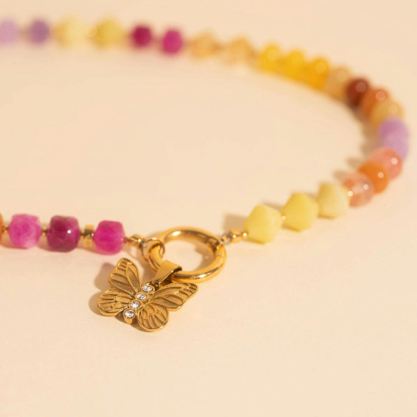 Butterfly Crystal Necklace Charm