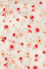 Sunset Petal Timeless Floral Ruffle Zipper Pouch