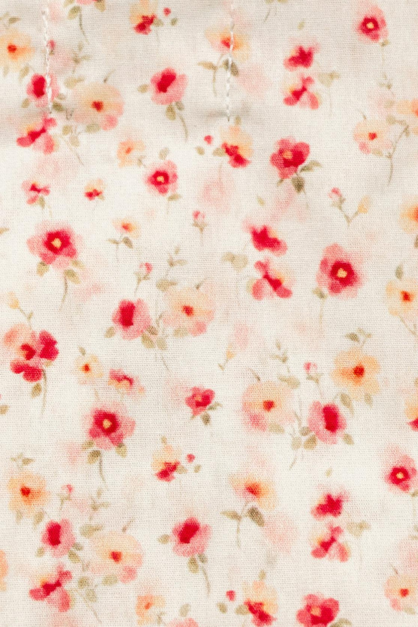 Sunset Petal Timeless Floral Ruffle Zipper Pouch