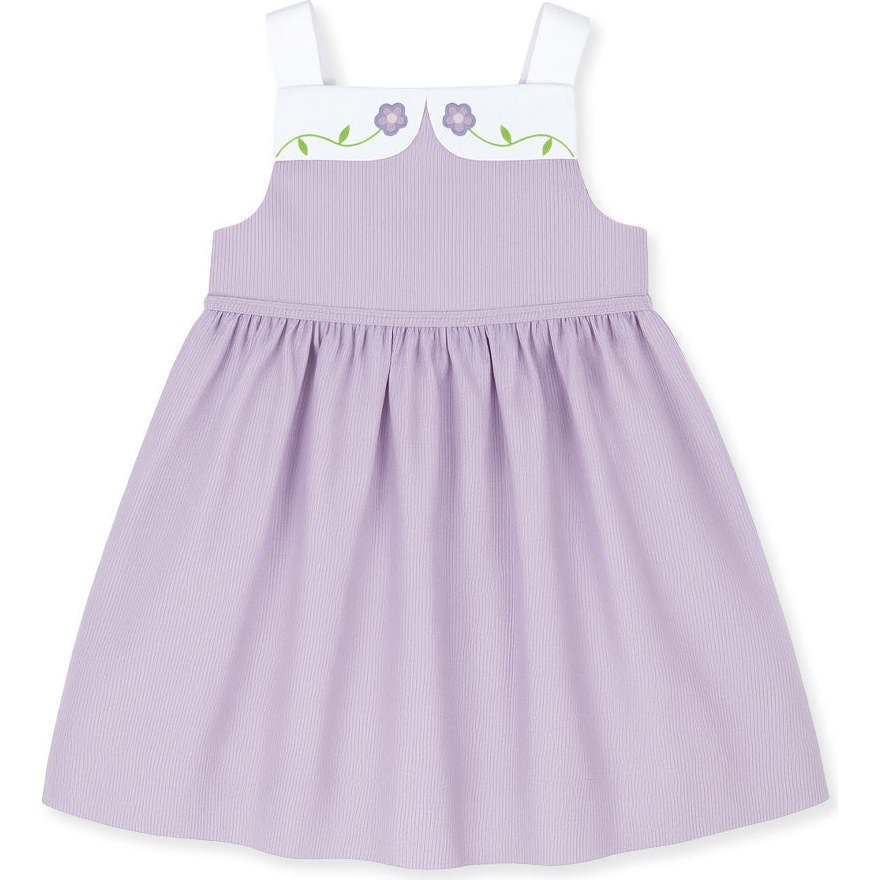 Pincord Dress with Flowers