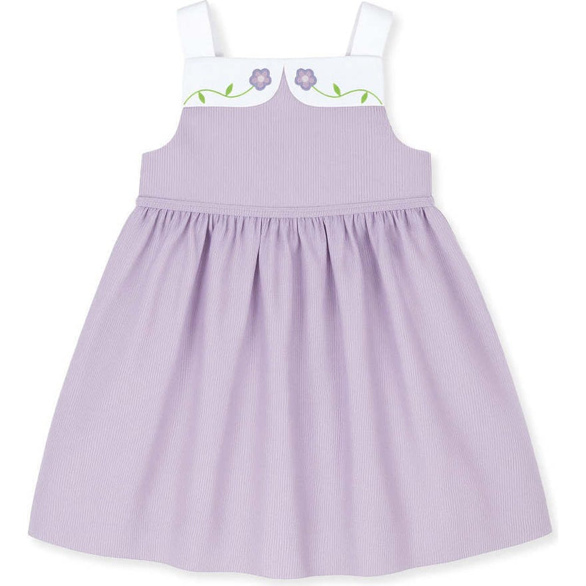 Pincord Dress with Flowers