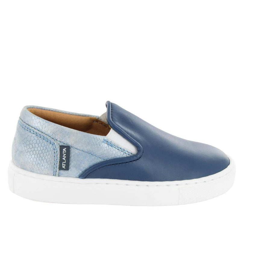 Slip On Sneaker, Blue Ocean Leather