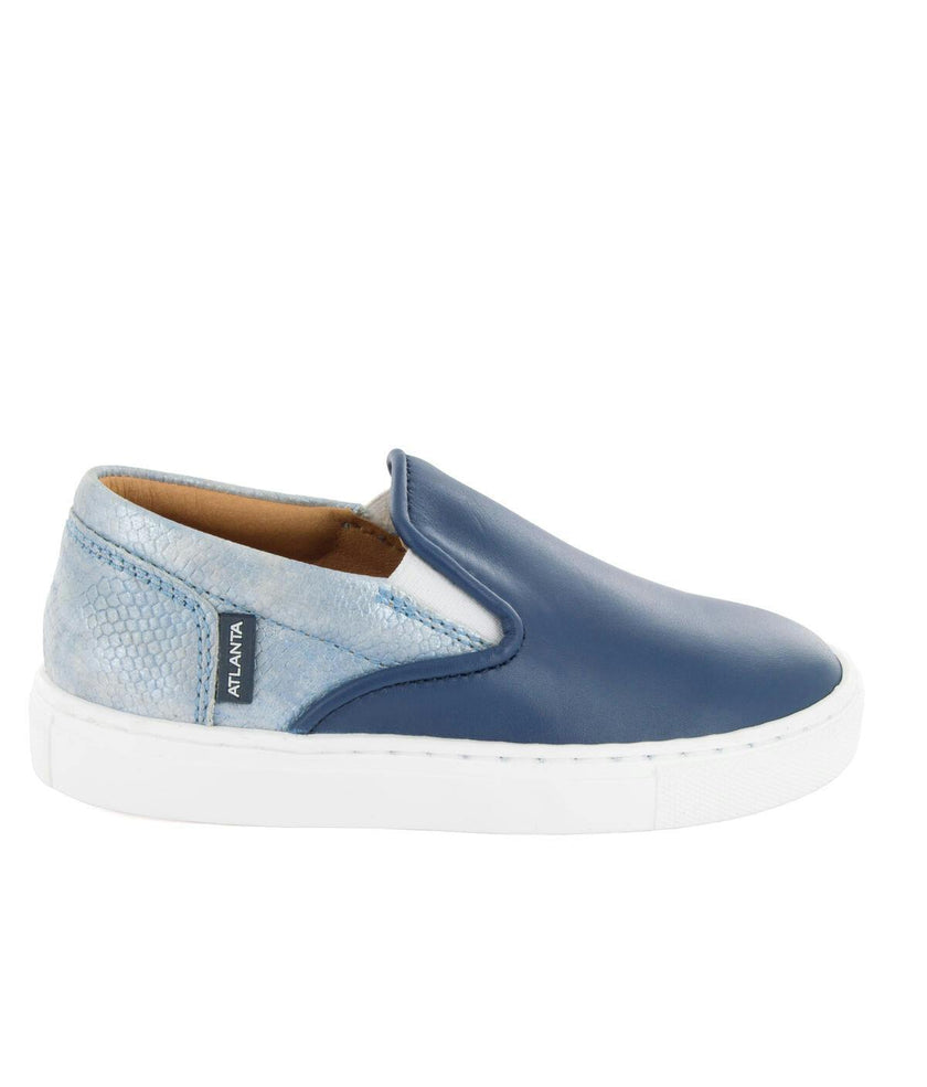 Slip On Sneaker, Blue Ocean Leather