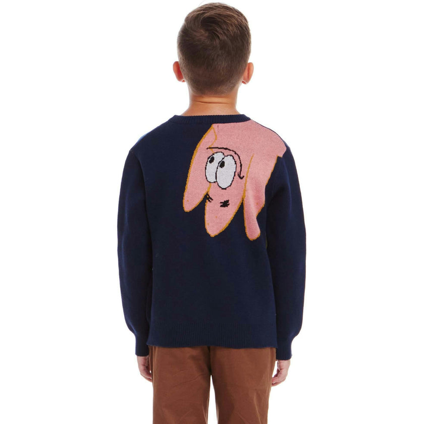 SpongeBob SquarePants™ x Andy & Evan® | Kids (2-7) Oversized Buddies Wrap-around Jacquard Sweater