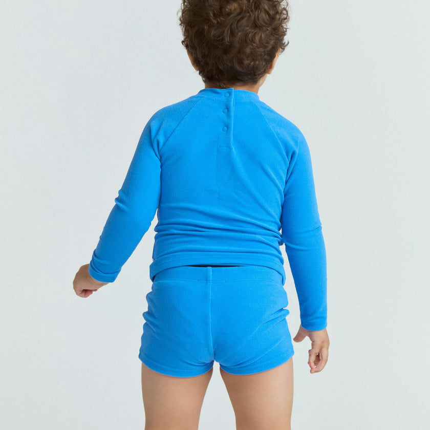 unisex deep sea blue terry rashguard