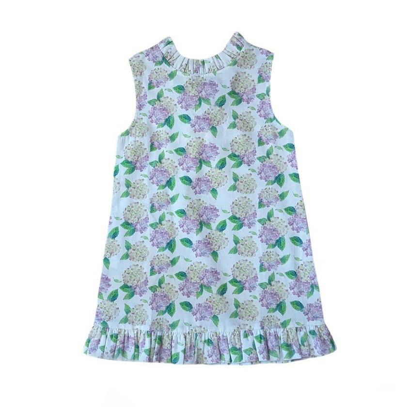 Hydrangeas Shift Dress with Back Bow