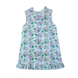 Hydrangeas Shift Dress with Back Bow