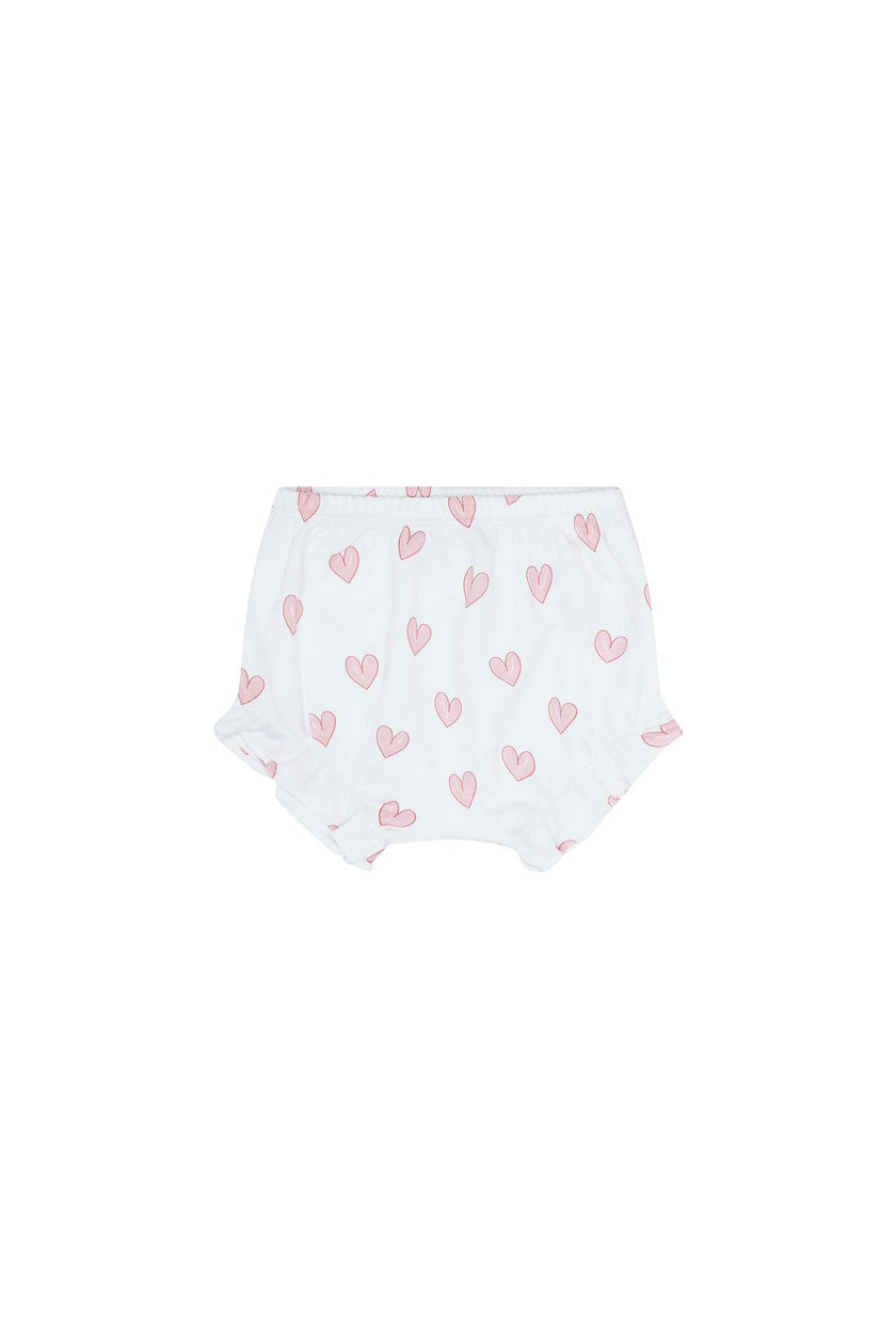 Pink Heart Print Onesie Set