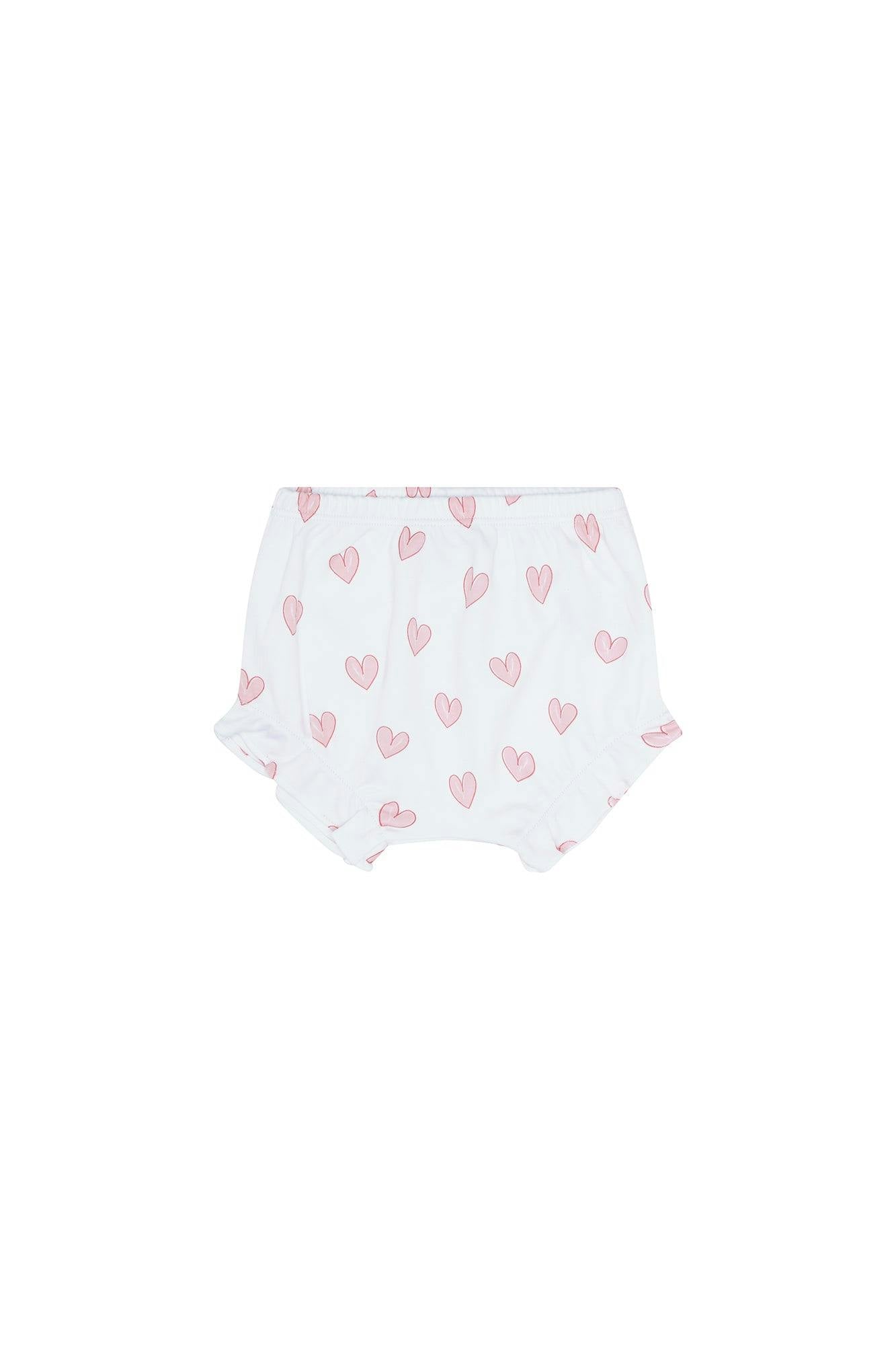 Pink Heart Print Onesie Set