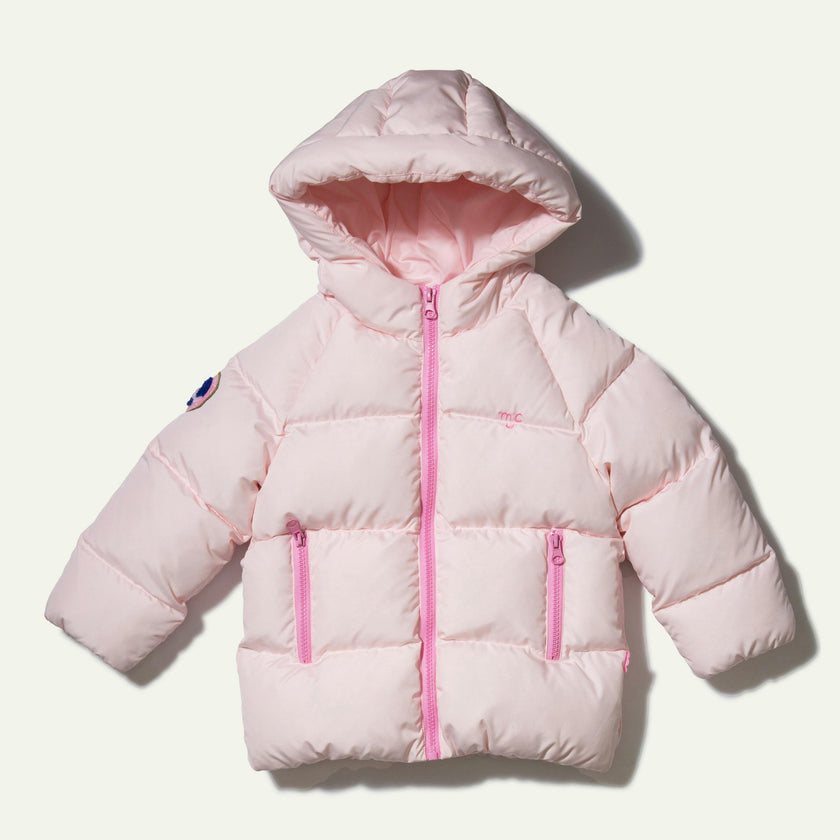 Babys MC Contrast Zipper Puffer Hooded Jacket