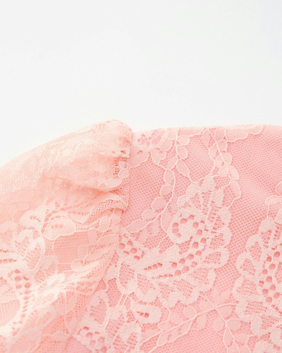 Peggy Lace Midi Dress, Pink