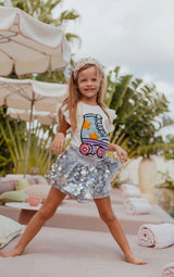 Paillette Sequin Metallic Short Skort