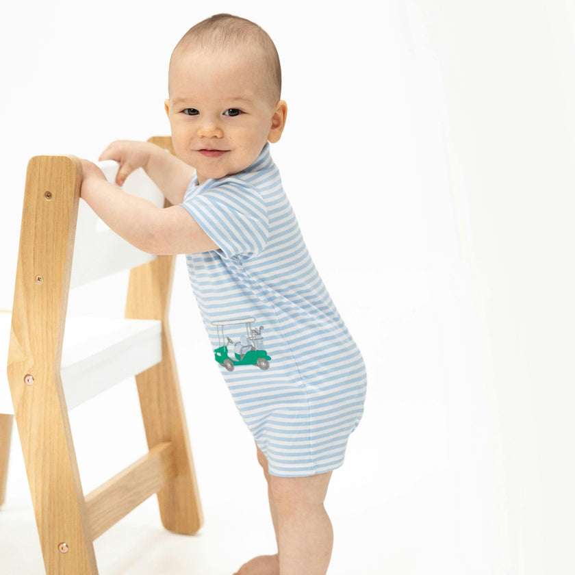 Striped Golf - Polo Shortie