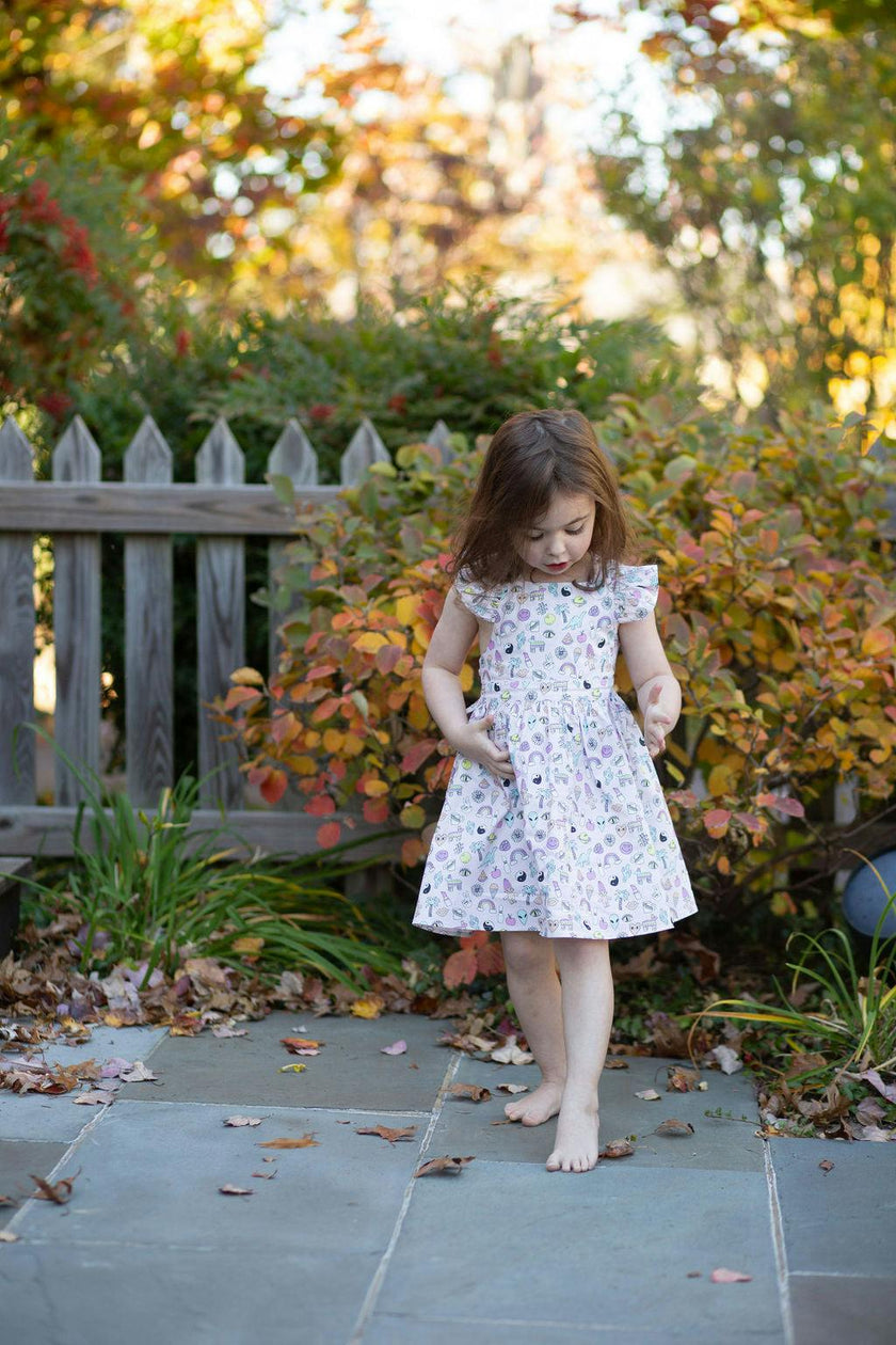 Ruffle Sleeve Dress in 90s Toys